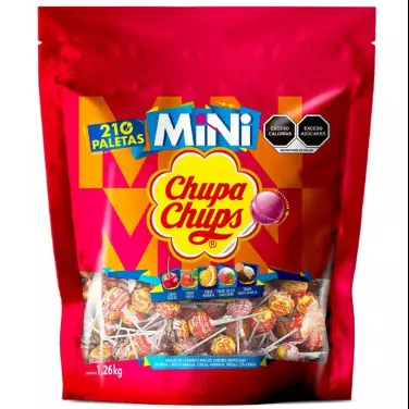 Bolsa de paletas mini chups c/210