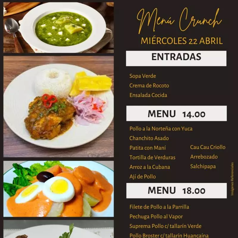 Menú 14.00 soles