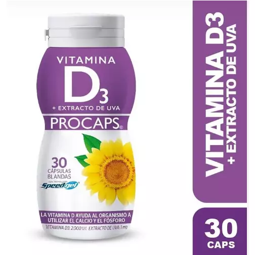 VITAMINA D3 2000 UI 30 CAP BLANDAS