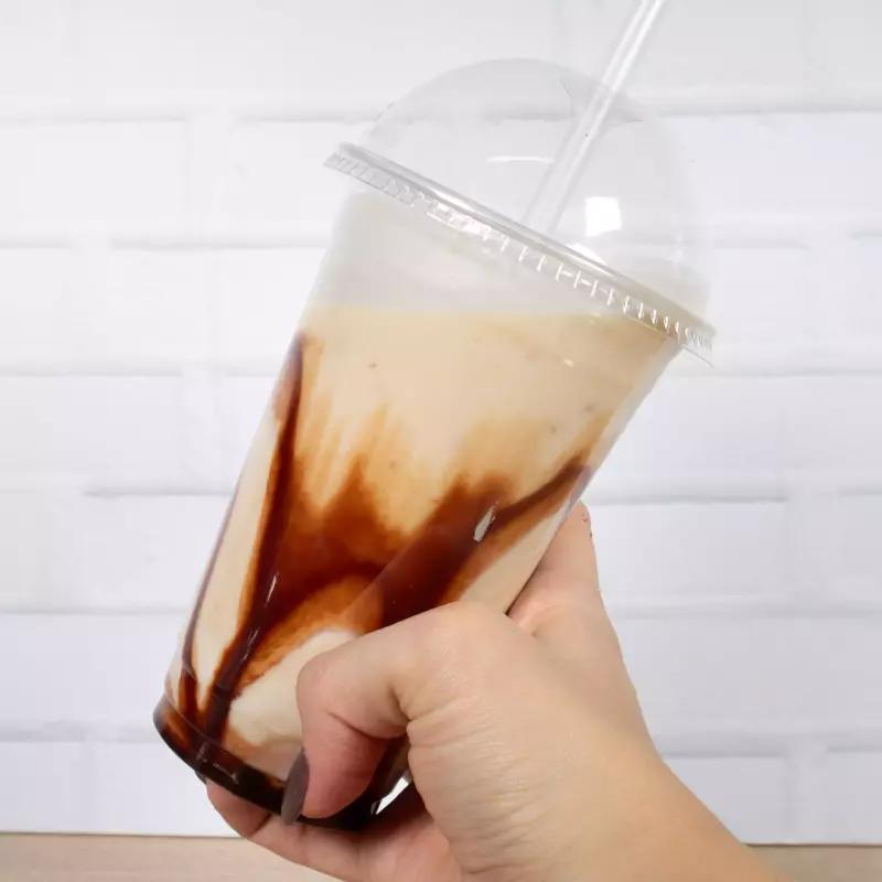 Vaso PET tapa Domo 16 oz