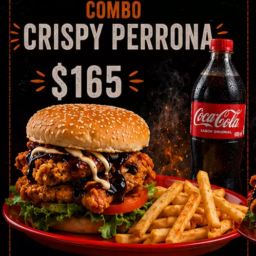 COMBO CRISPY PERRONA + COCA