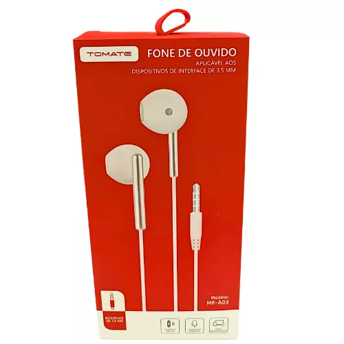 FONE DE OUVIDO C/FIO TOMATE MF-A03