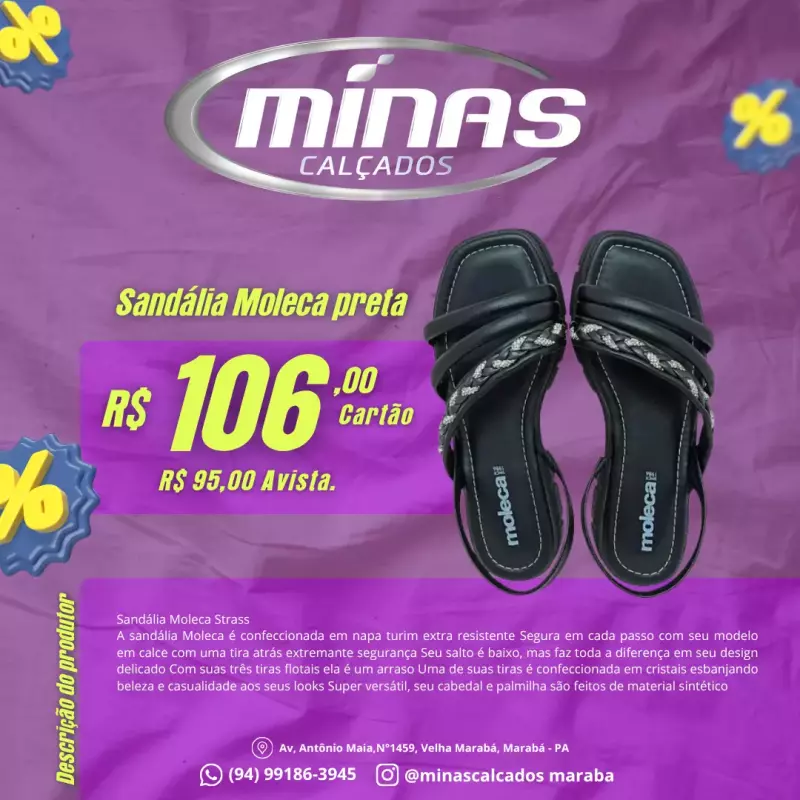 Sandália preta RF:5475112