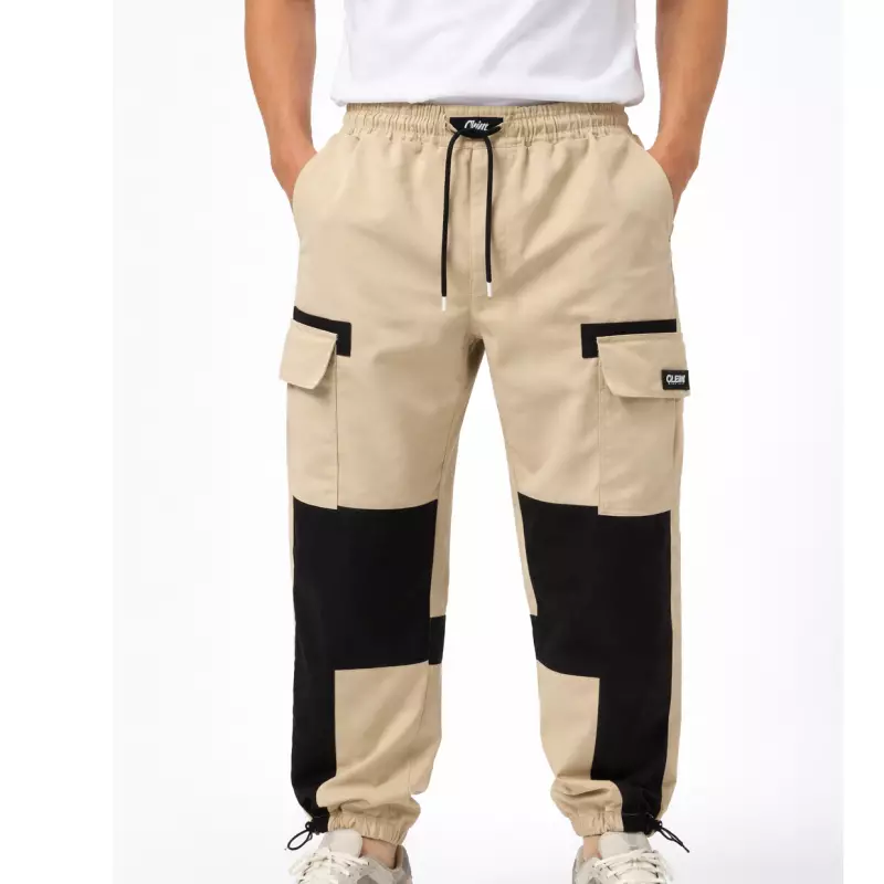 Pantalón Jogger Cargo Bitono Caqui/N
