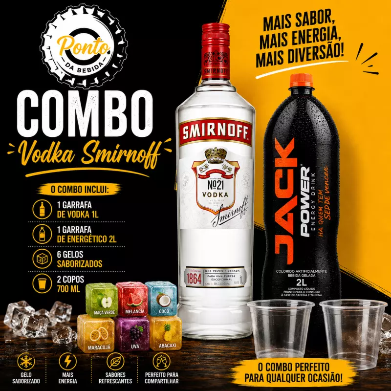 Combo - Vodka Smirnoff 1L