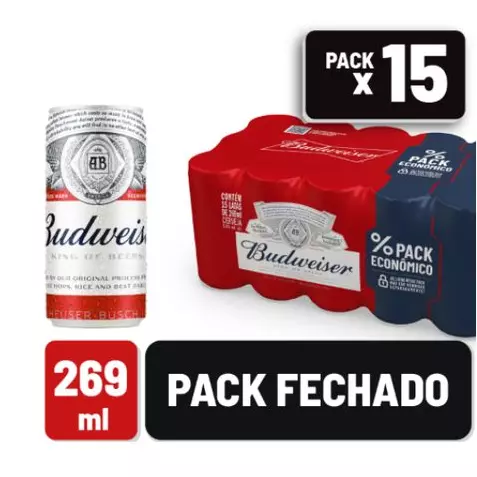 Budweiser 269 ml - 15 unid.