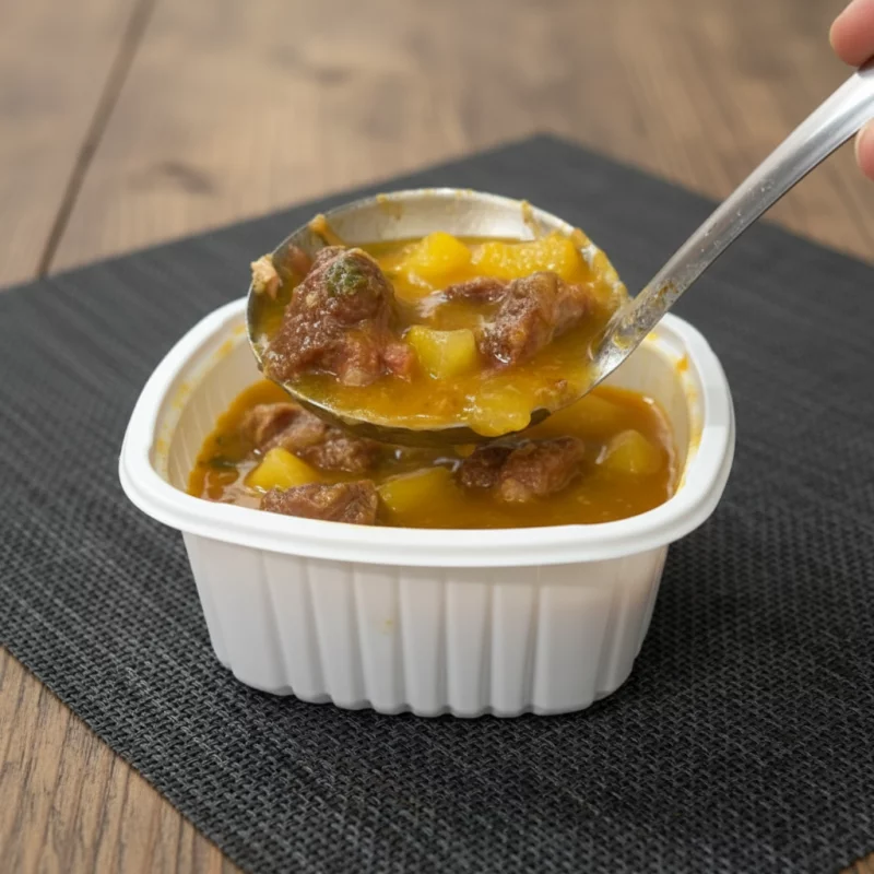 Sopa Mandioq Salsa e costela defumad