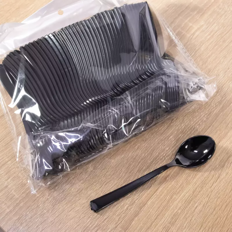 Cucharas Postre Premium Negra