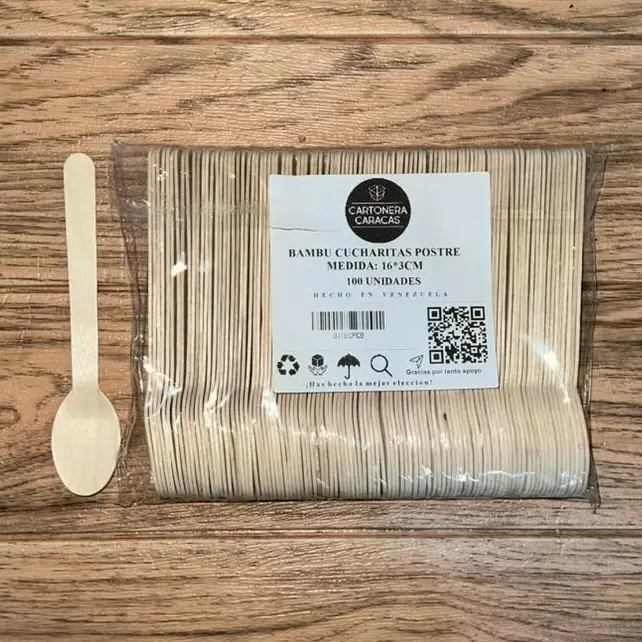 Cucharitas de bambu para postres