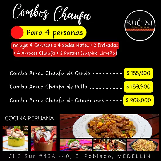 COMBO CHAUFA FAMILIAR (4 PERSONAS)