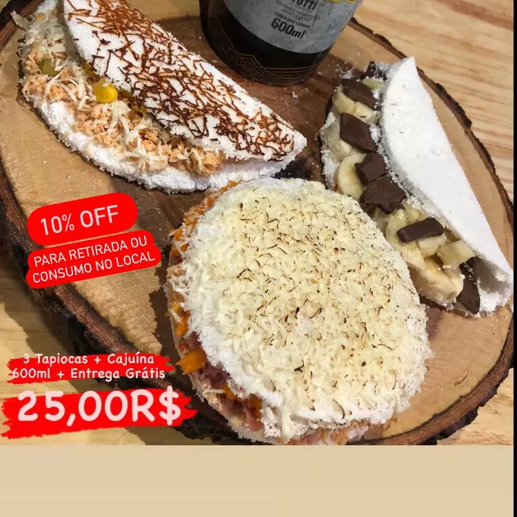 Combo 3Tapiocas + Cajuína 600ml