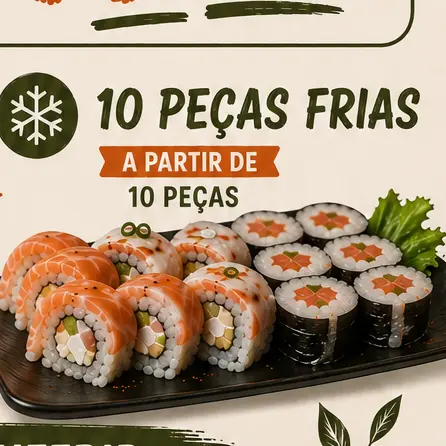 10 peças fritas promoção