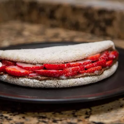 Tapioca Nutella com Morango