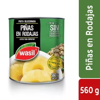Piña wasil rodajas 560 g