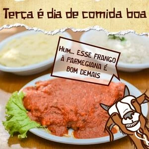 Frango à parmegiana refeição