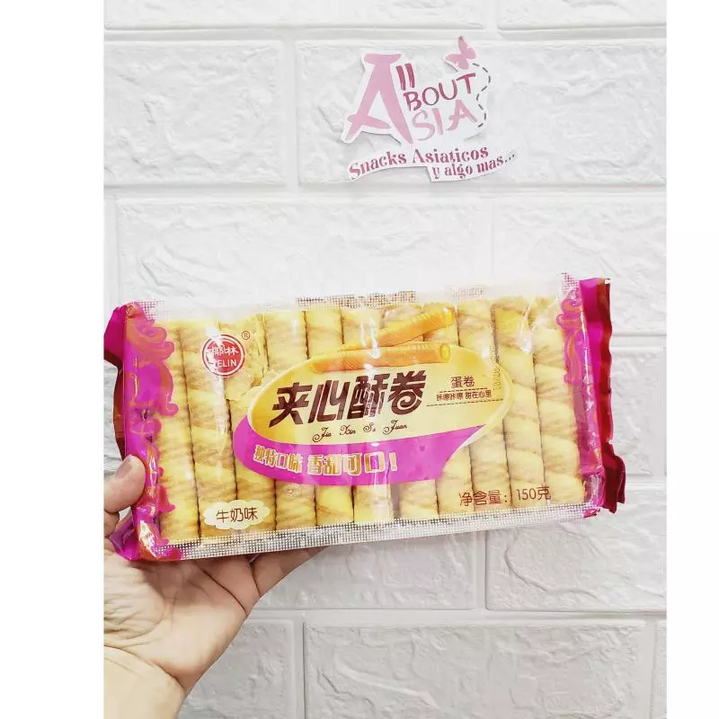 Roll de galleta tipo barquilla
