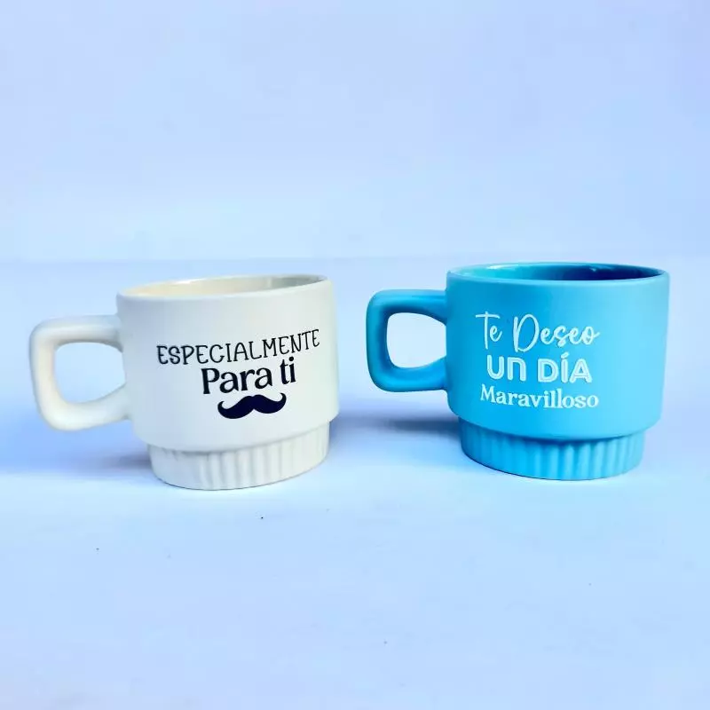 Vaso medio rayitas mate