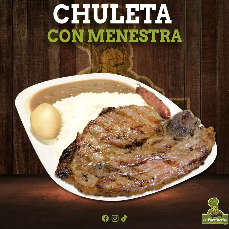 CHULETA CON MENESTRA