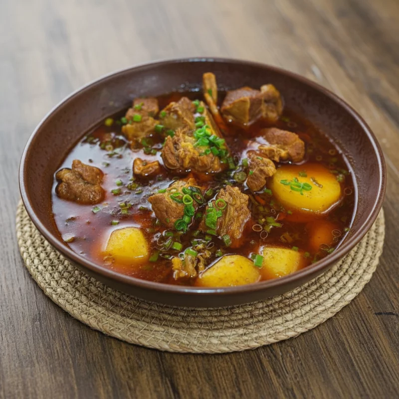 Costela bovina no molho com batata