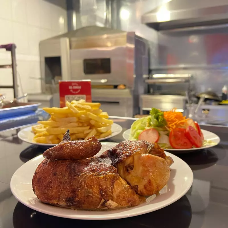 1/2 pollo a la leña