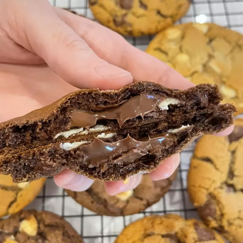 Cookie Triple Chocolate com Nutella
