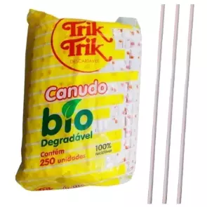 Canudo 250un biodegradável