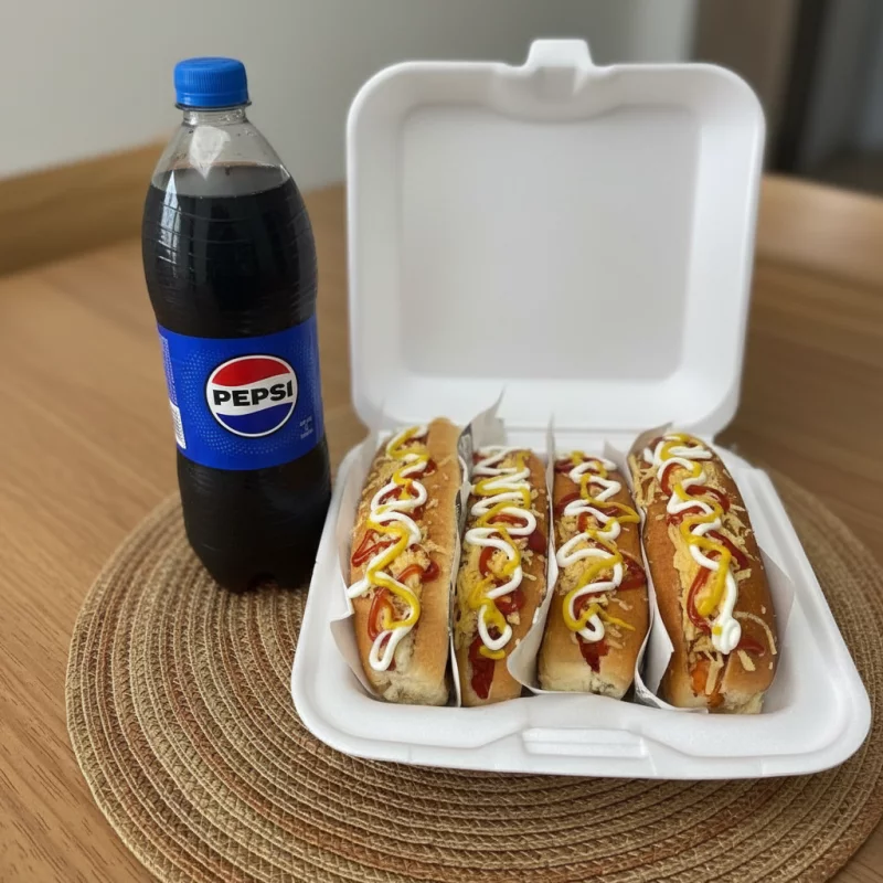 4 PERROS + 1 BEBIDA 1LTR