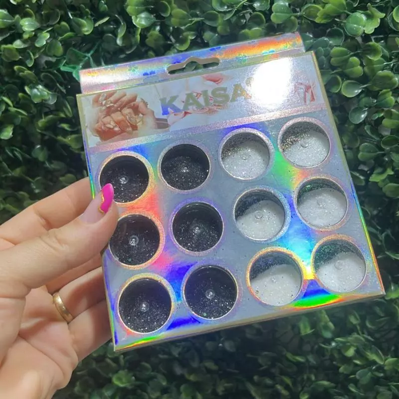 Cartela Glitter Fino Black&WhiteC/12