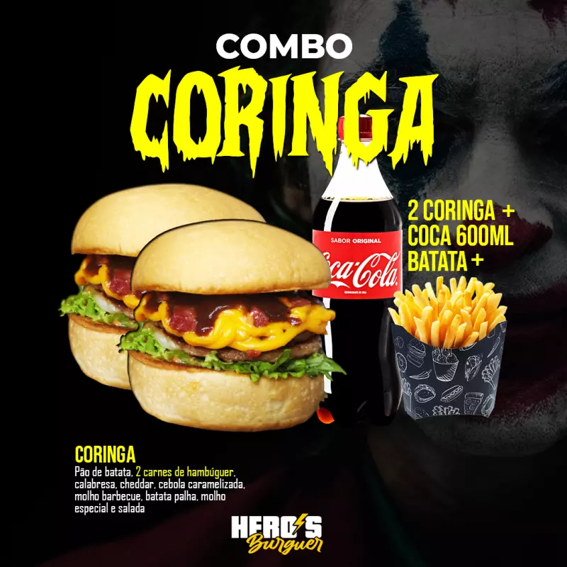 COMBO CORINGA + COCA 600ml