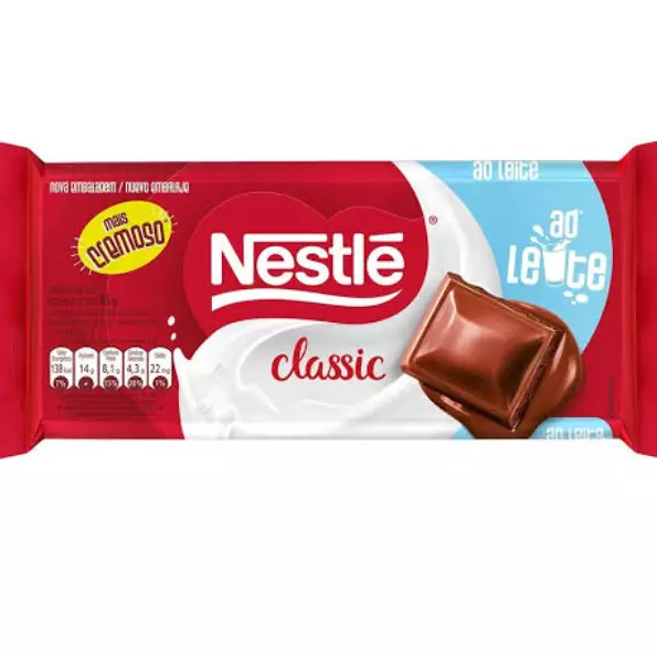 Barra de chocolate ao leite Nestlé