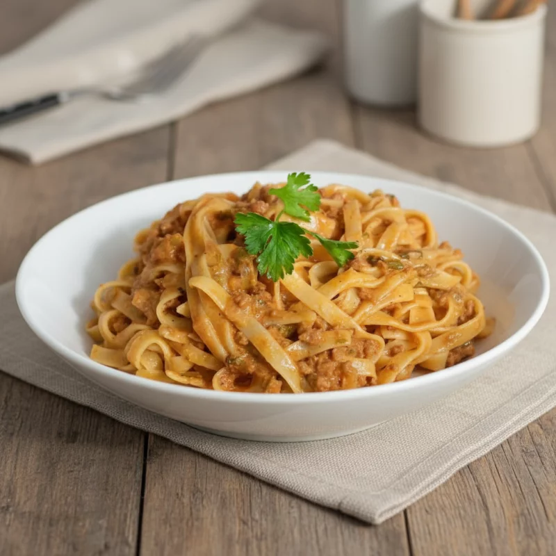Macarronada c/ carne moída