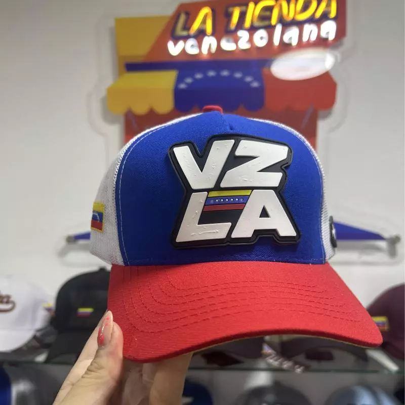 Gorra VZLA azul rojo malla
