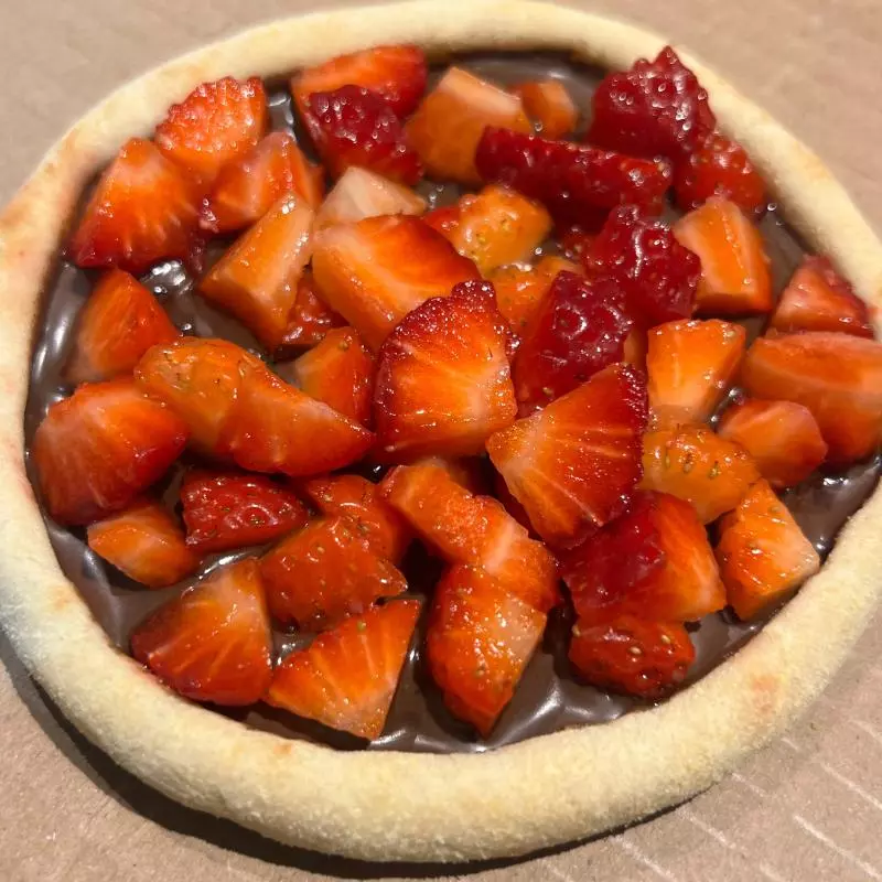 Creme de avela com morango