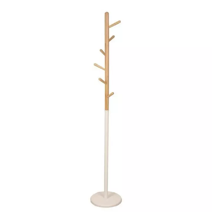 Perchero de pie 6 gan. metal y mader