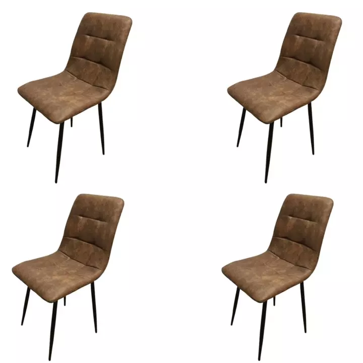 Pack de 4 silla Cleo eco cuer marron