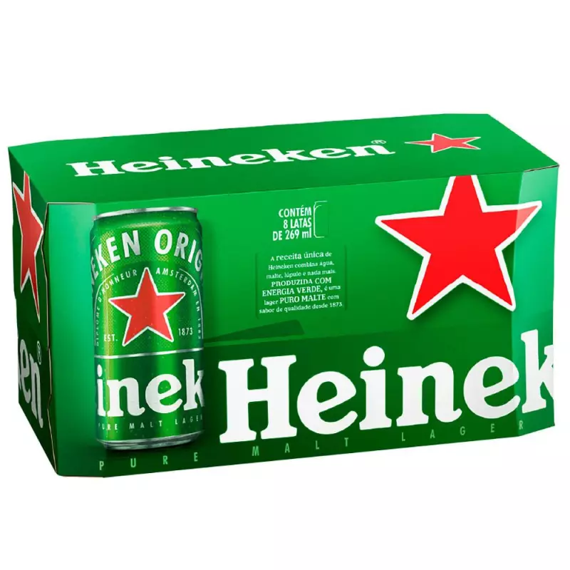 Fardo Heineken lata 8un 269ml