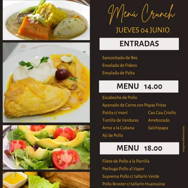Menú 14.00 soles