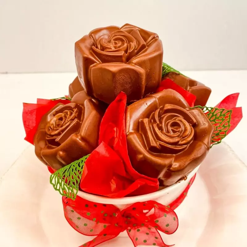 Rosas de chocolate y red velvet
