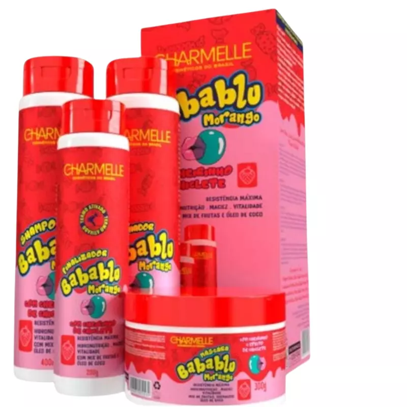 Kit Babablu Morango Charmelle