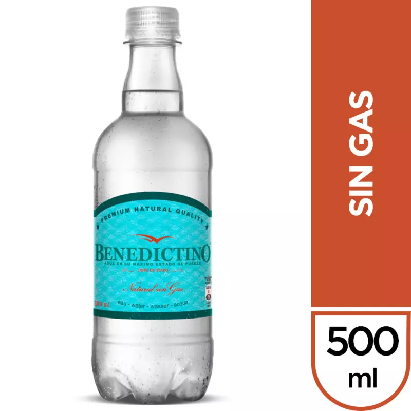 Agua Benedictino con gas 500cc