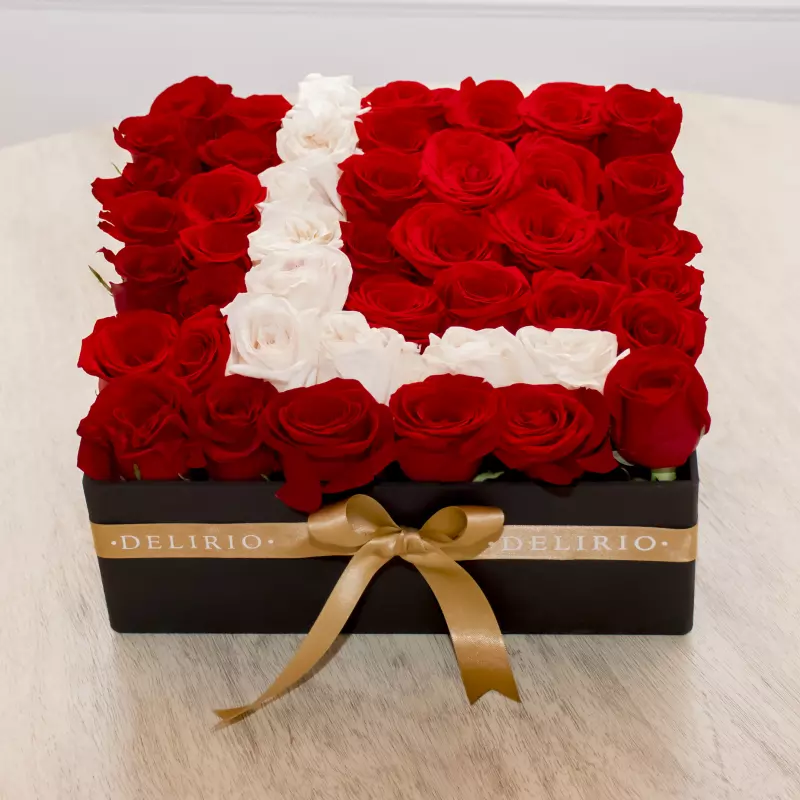 caja ROSAS CON LETRA