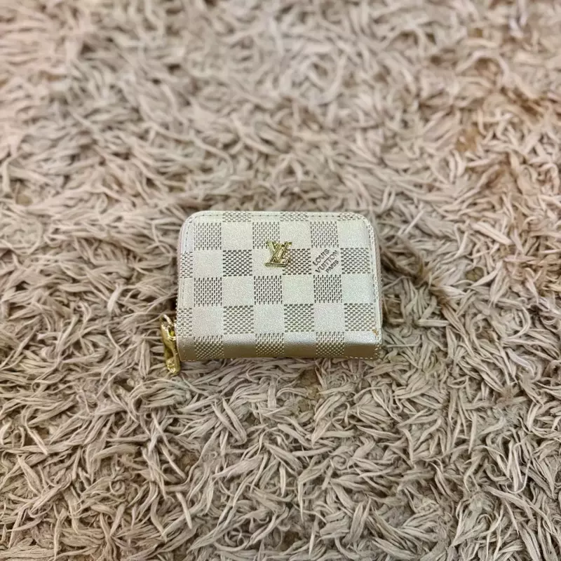 MINI BILLETERA LV GOLD CUADROS