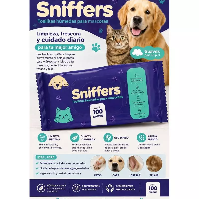TOALLITAS HÚMEDAS PARA MASCOTAS