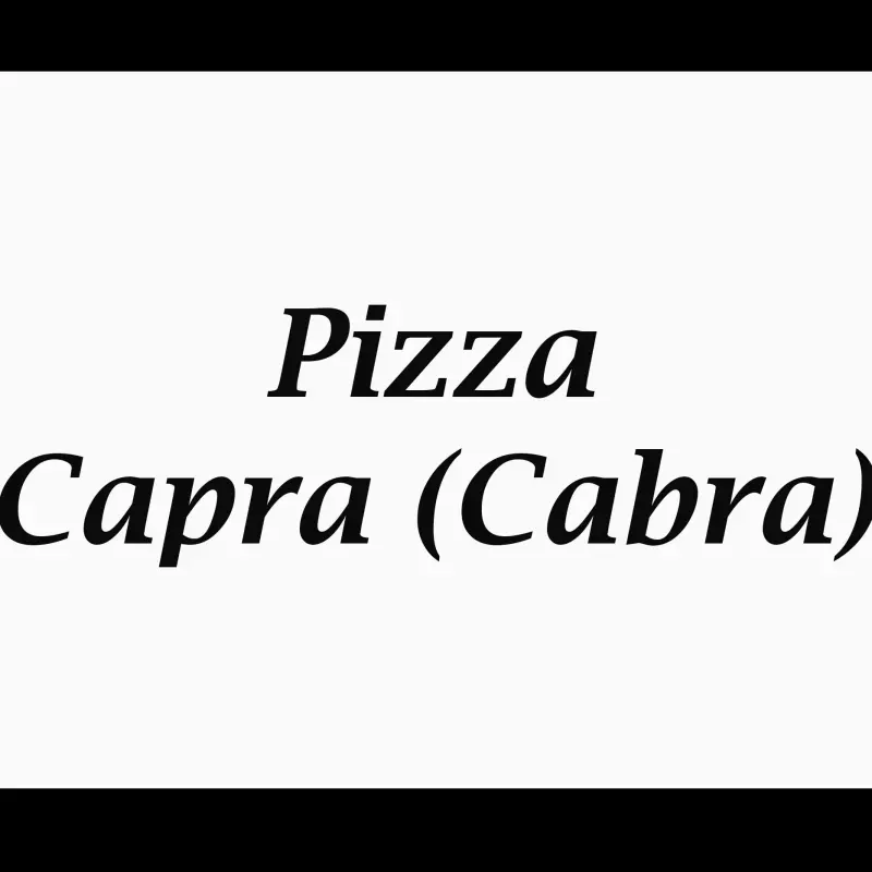 Pizza Capra (Cabra)