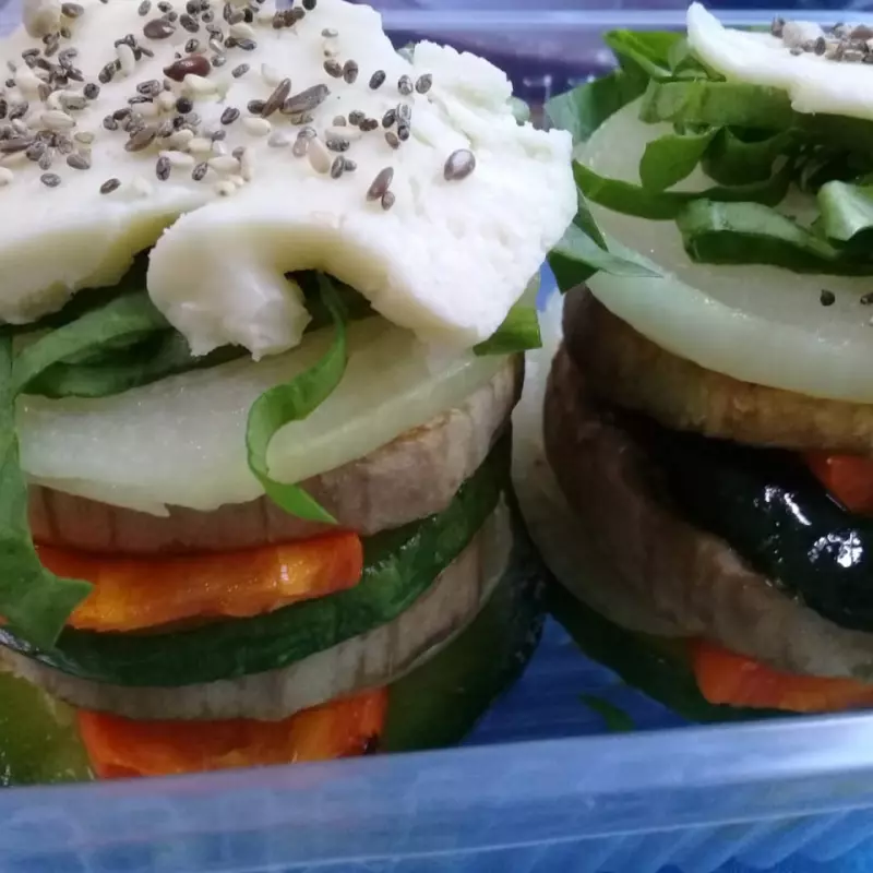 Mil Hojas de Verdura con Mozzarella