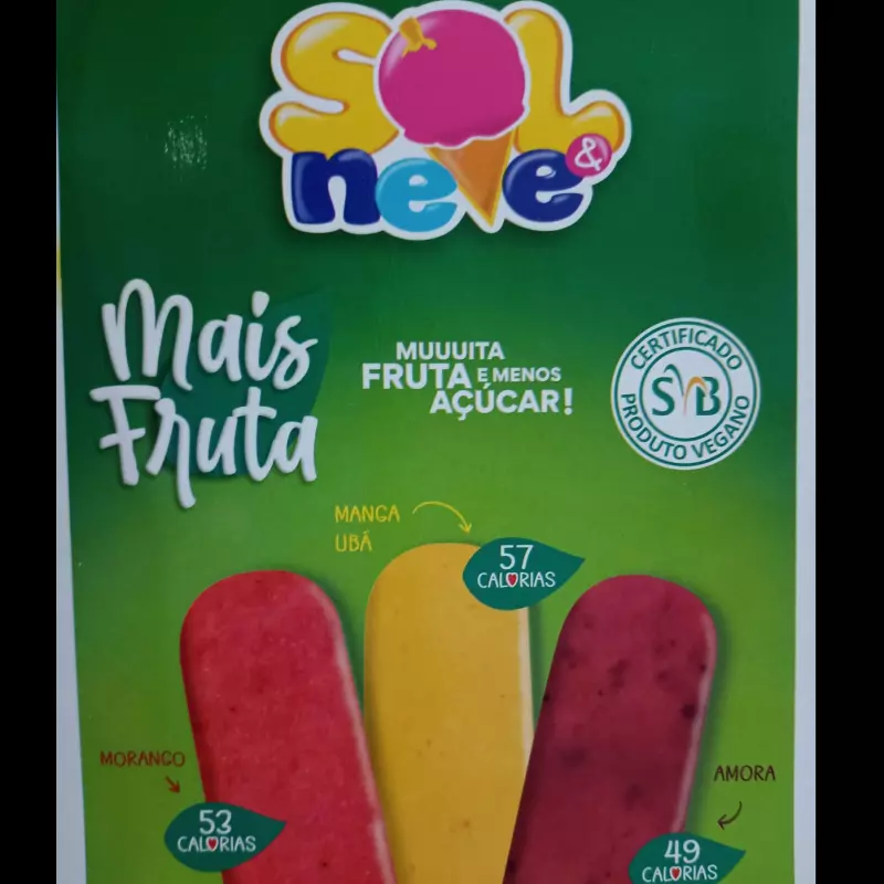 Picolé Mais Fruta - Menos Calorias