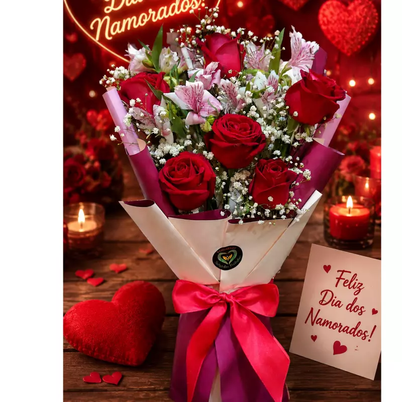 BUQUÊ KOREANO 6 ROSAS