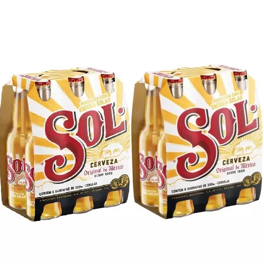 Cerveja Sol Long Neck 330ml 12un