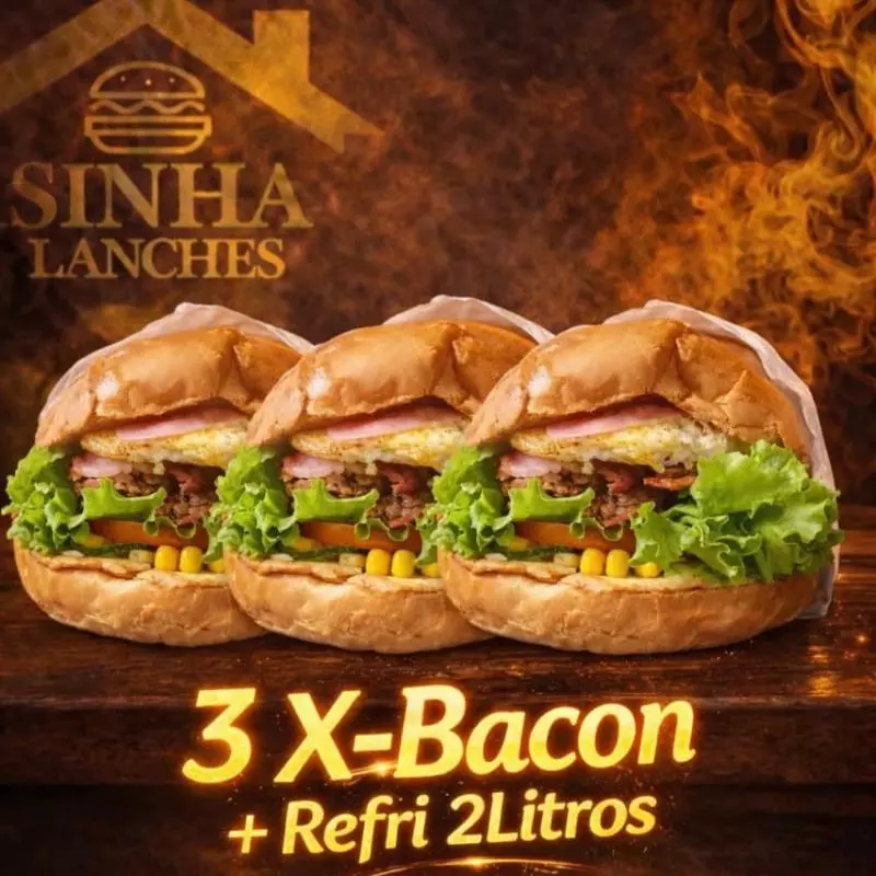 3 X-Bacon + Refri 2lt