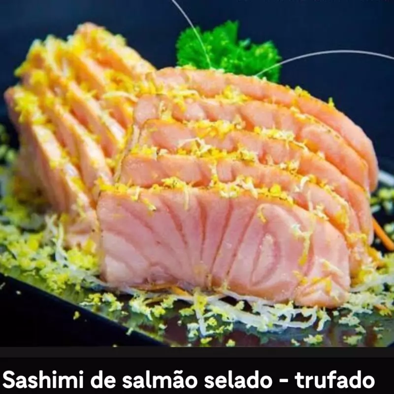 sahimis de salmão trufado 6 peças